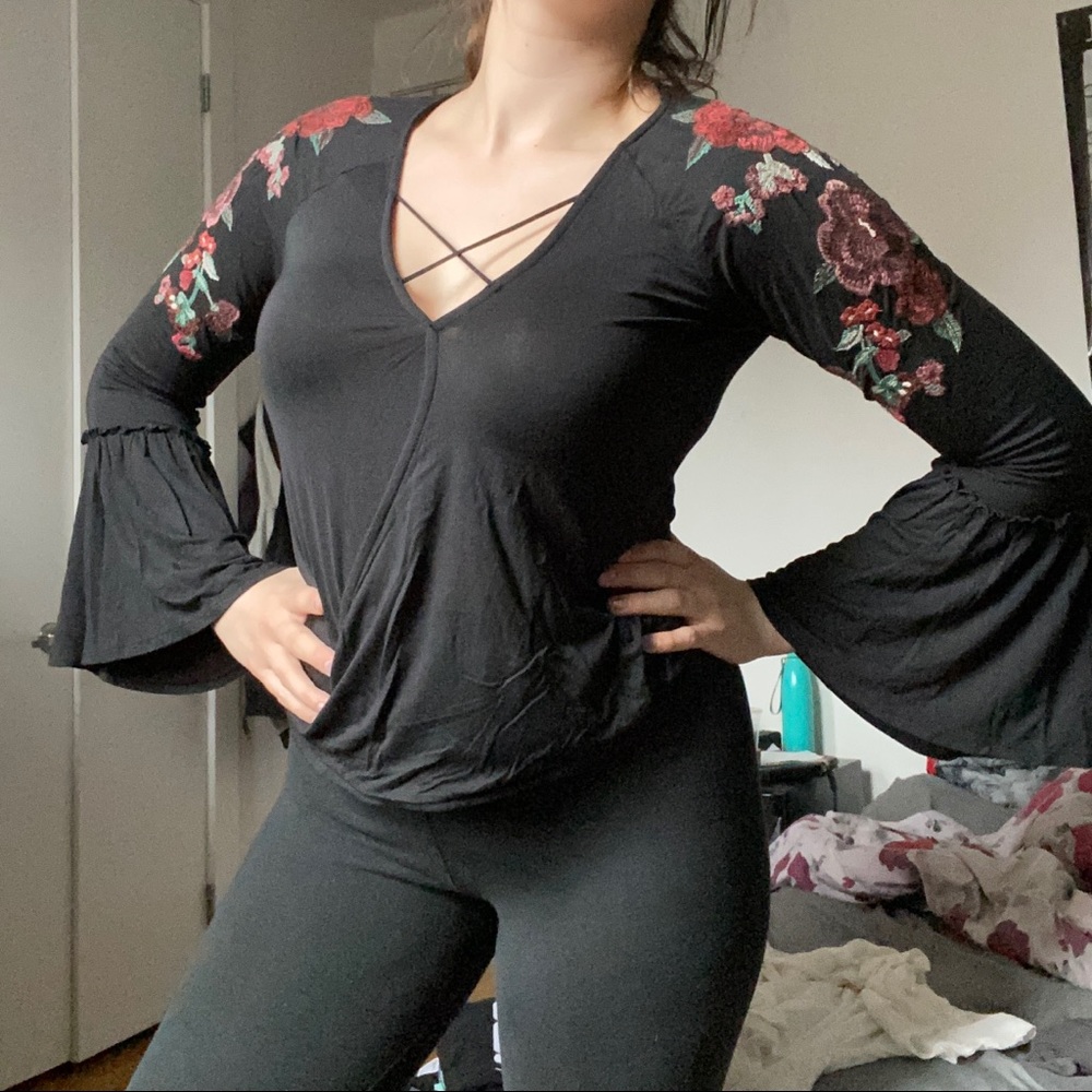 American Eagle Soft & Sexy Bell Sleeve Top
